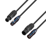 Adam Hall Cables 5 STAR H TCON D 0300 - Cable híbrido | Corriente & DMX | Neutrik® XLR 3 polos x TRUE1® | 3 m