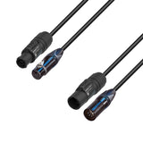 Adam Hall Cables 5 STAR H TCON 5D 0150 – Cable híbrido | Corriente y DMX | Neutrik® 5 polos XLR x TRUE1® | 1,5 m