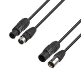Adam Hall Cables 5 STAR H TCON 5D 1000 IP65 - Cable híbrido | Corriente & DMX | Neutrik® XLR 5 polos IP65 x TRUE1® | 10 m