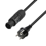 Adam Hall Cables 5 STAR TCON 0300 - cable de alimentación | Neutrik TRUE1® x CEE 7/7 con cable Titanex® | 3 m