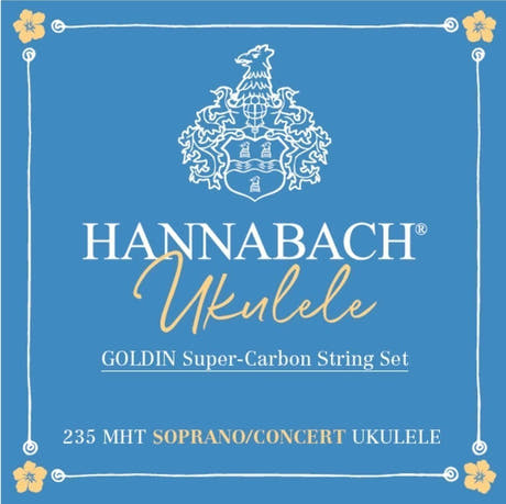 Hannabach 235MHT Goldin juego de cuerdas para ukelele soprano y de concierto