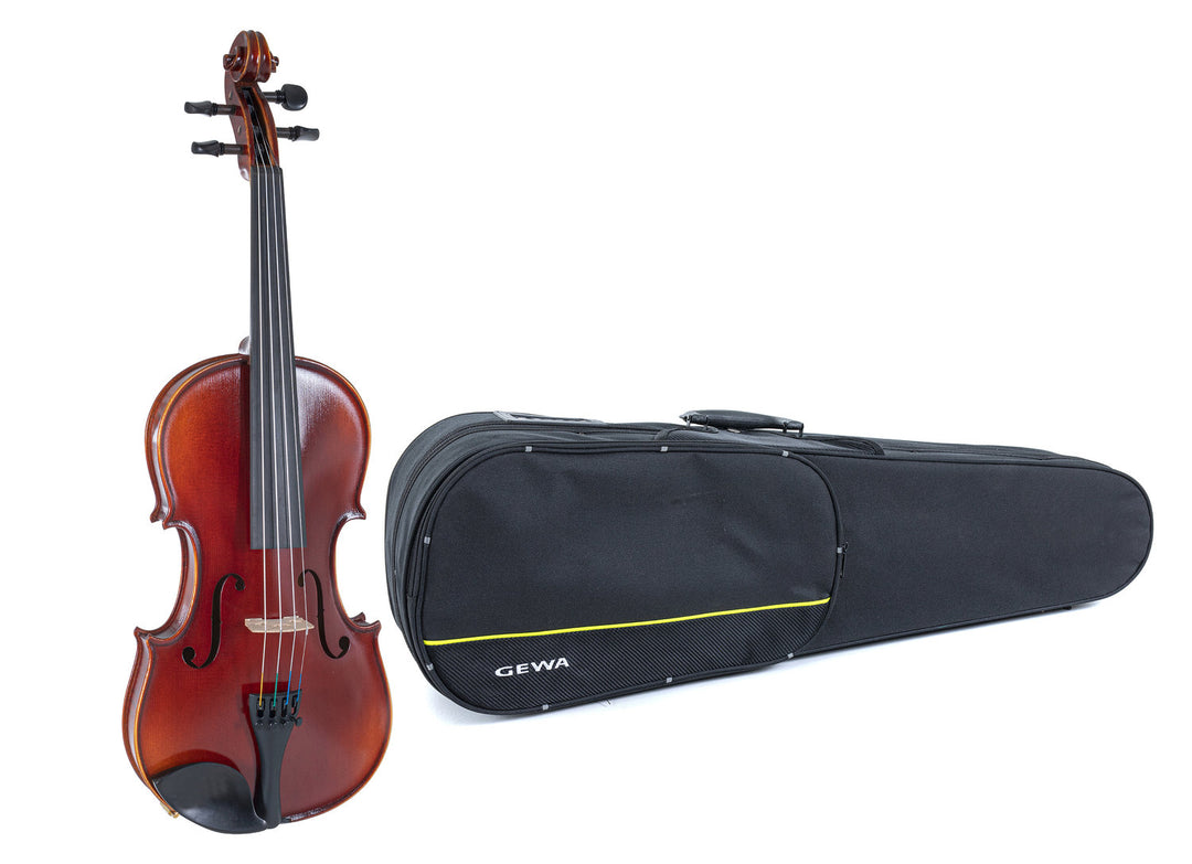 GEWA Violin Ideale - 4/4 (Listo para tocar, incluye estuche moldeado, sin arco, con cuerdas Larsen Aurora, protegido para el transporte)