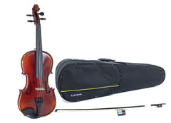 GEWA Violin Ideale - 1/2 (Listo para tocar, incluye funda rígida moldeada, arco de carbono, cuerdas Larsen Aurora, asegurado para el transporte)
