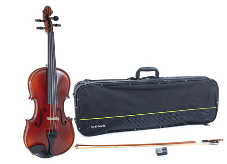 GEWA Violines Ideale - 1/2 (Listo para tocar, incluye estuche de violines, arco de Massaranduba, cuerdas Larsen Aurora, protegido para el transporte)