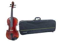 GEWA Violines Ideale - 4/4 para zurdos (Listo para tocar incl. estuche de violín, sin arco, con cuerdas Larsen Aurora)