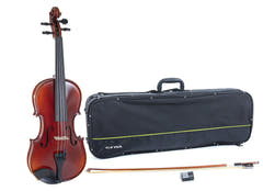 GEWA Ideale violines 3/4 con clavijas Wittner, estuche moldeado y arco de carbono