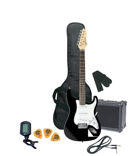 VGS RC-100 Guitar Pack, guitarra eléctrica con amplificador, Black