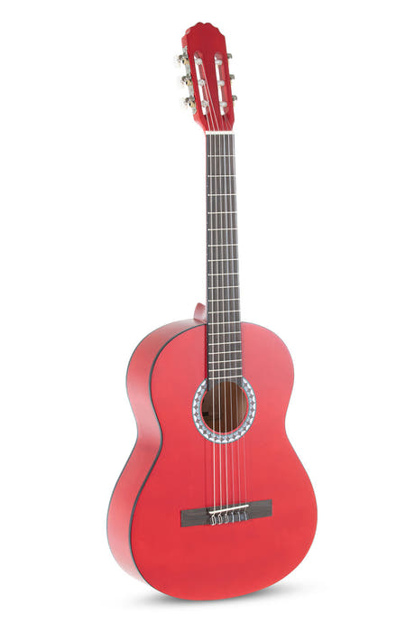 VGS Basic guitarras clásica 3/4, rojo transparente