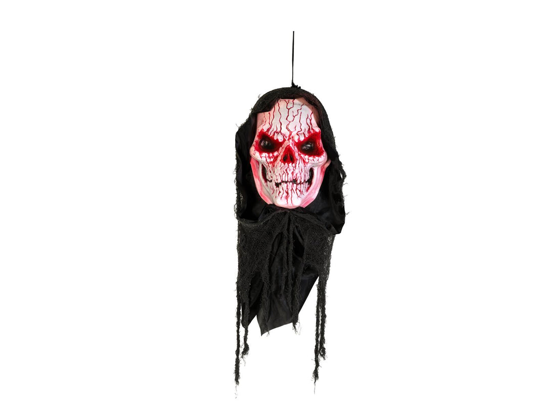 Calavera ensangrentada de Halloween, colgante, animada, 80 cm