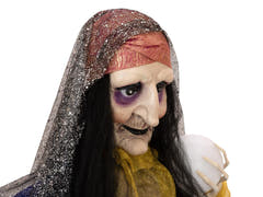 Figura de Halloween adivina con bola de cristal, animada, 40 cm