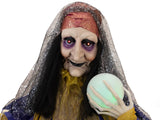 Figura de Halloween adivina con bola de cristal, animada, 40 cm