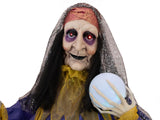 Figura de Halloween adivina con bola de cristal, animada, 40 cm