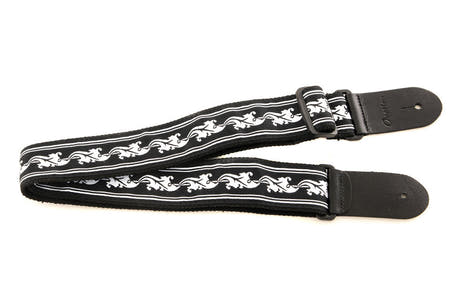 Correa de guitarra de nylon Ovation Signature, Leaf, White/Black