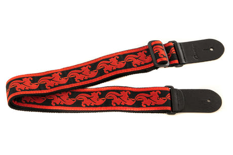 Correa de guitarra Ovation Signature de nailon, Ruby Red/Black