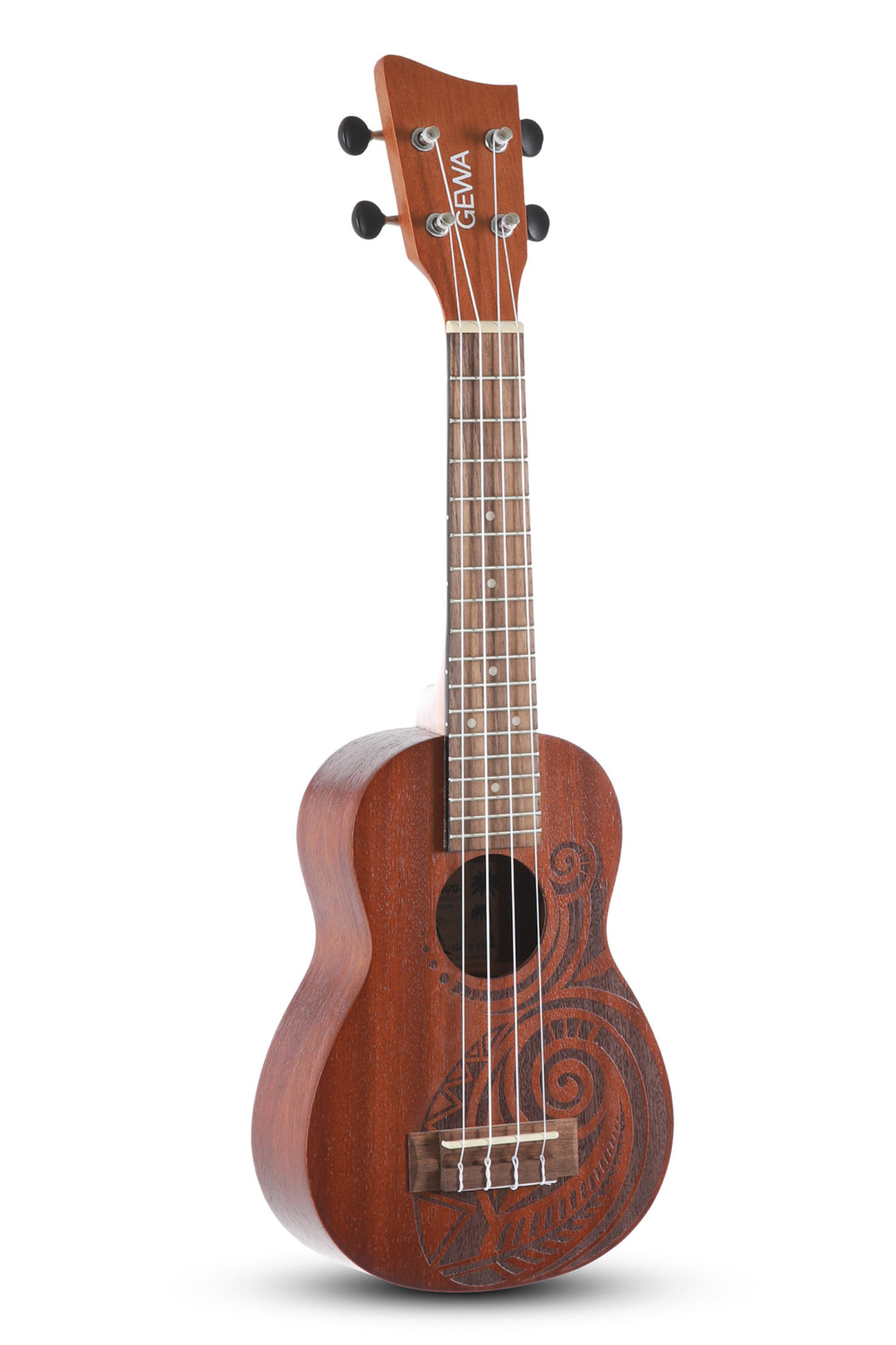 Ukulele soprano GEWA Manoa Tattoo - Soprano (Diseño maorí)