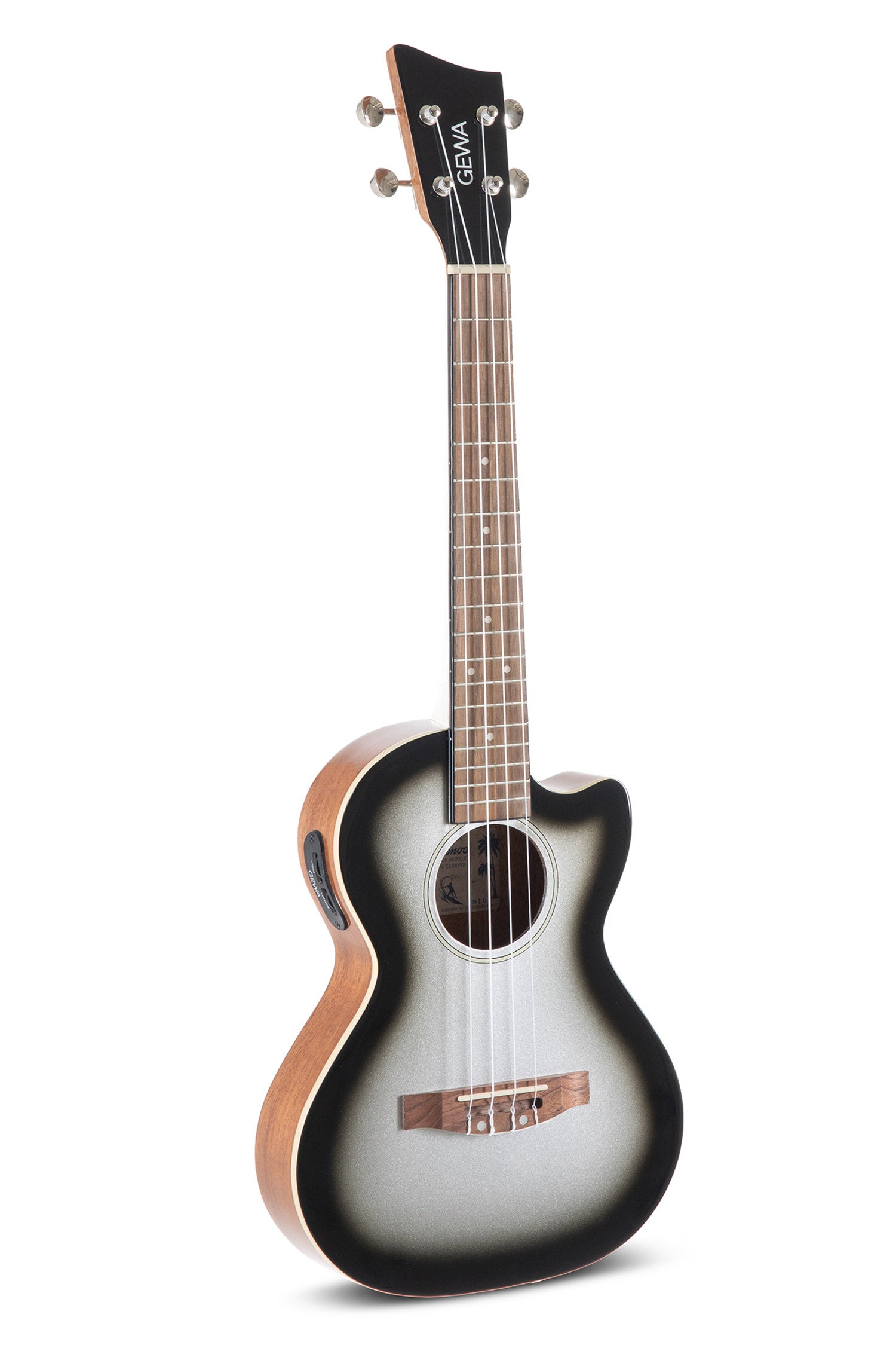 GEWA Tenor E-Acoustic Ukulele Manoa Roadie - E-A Tenor (Silver Shadow)
