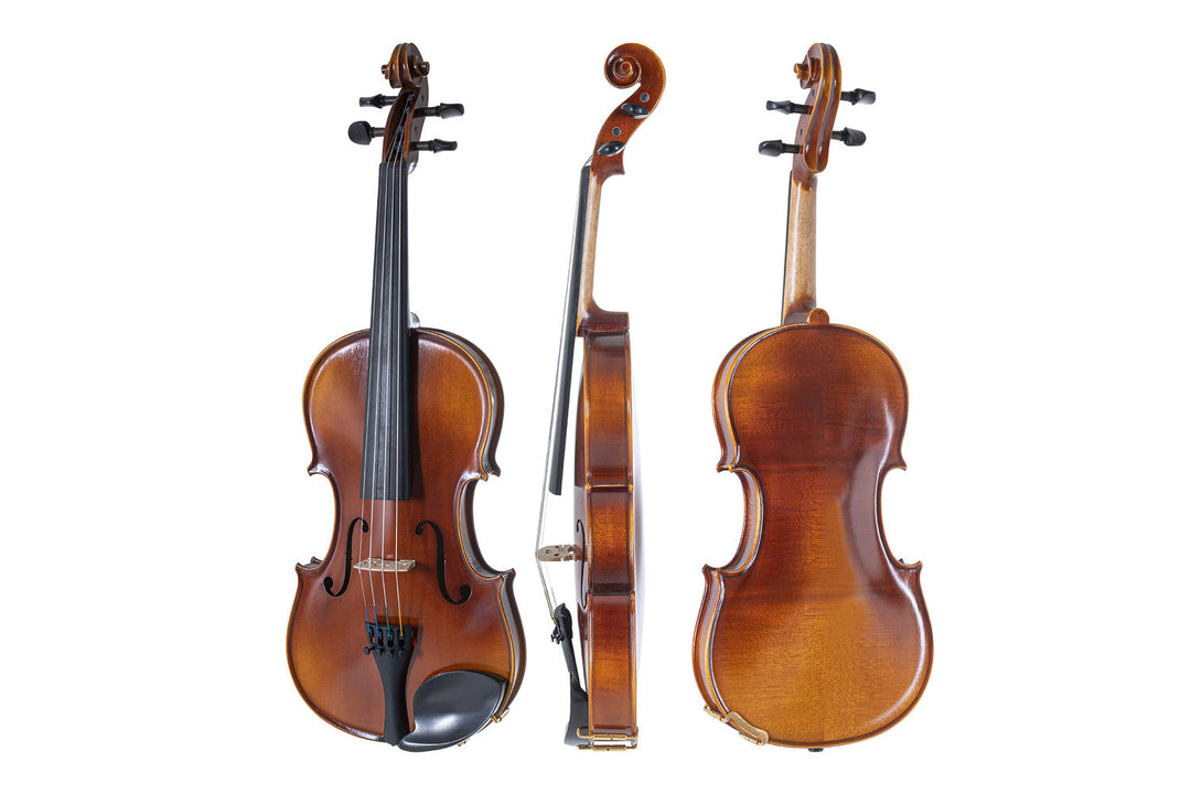 GEWA Violines Allegro - 4/4 para zurdos (Listo para tocar, asegurado para el transporte)