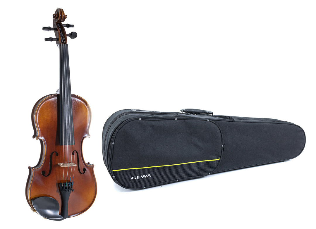 GEWA Violines Allegro - 4/4 (Listo para tocar incl. case moldeado, sin arco, con cuerdas Larsen Aurora, asegurado para el transporte)