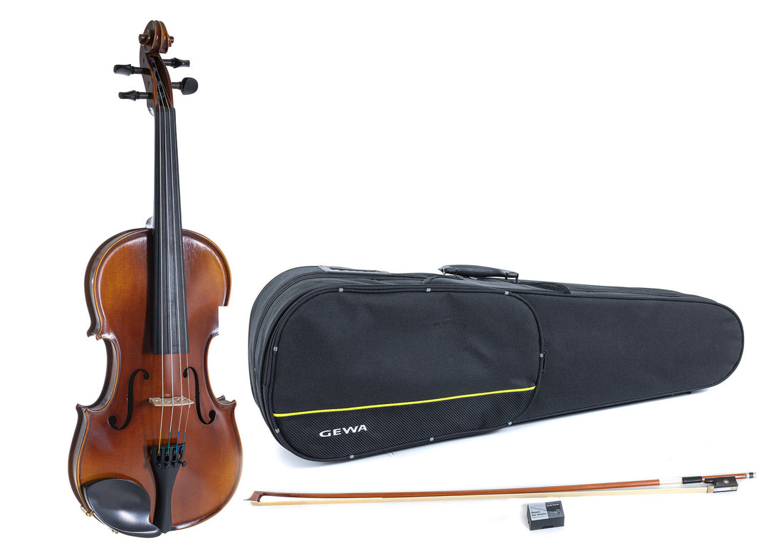 GEWA Violin Allegro - 3/4 (Lista para tocar, incluye estuche moldeado, arco de Massaranduba, cuerdas Larsen Aurora, protegida para el transporte)