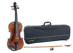 GEWA Violin Allegro - 1/4 (Lista para tocar, incluye estuche de violín, arco de Massaranduba, cuerdas Larsen Aurora, asegurada para el transporte)