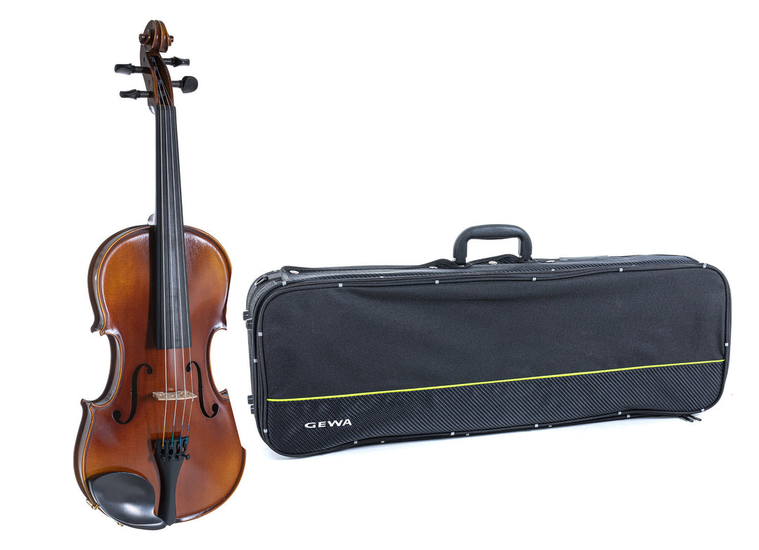 GEWA Violines Allegro - 4/4 (Listo para tocar incl. estuche de violín, sin arco, con cuerdas Larsen Aurora)