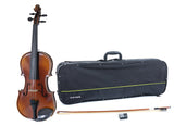 GEWA Allegro violines 4/4 para zurdos con estuche alargado y arco de madera