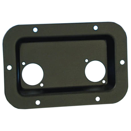 Adam Hall 8708 BLK Tazón Empotrado para 2 Conectores Tipo-D