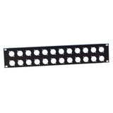 Adam Hall 872214 Panel de bastidor en forma de U 2 Unidad a 24 chasis de tipo D