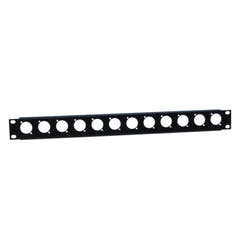 Adam Hall 872215 Panel en U para Rack con Borde de Montaje 1 Unidad para 12 Chasis XLR Tipo D