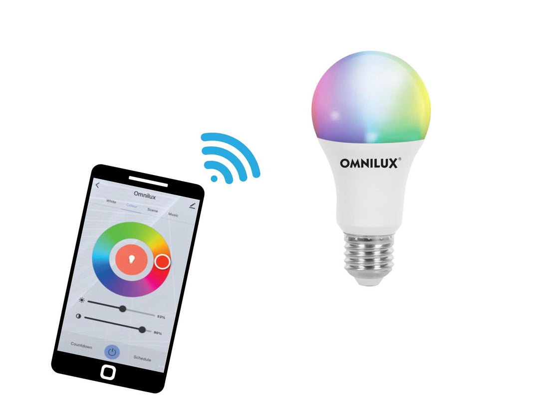 EUROLITE Set LED E27 RGB/WW/CW WiFi + base triangular negra