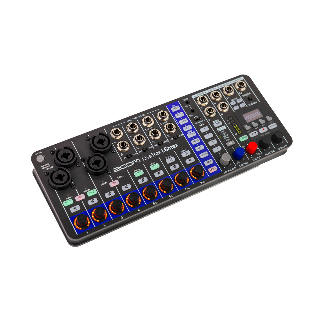 ZOOM LiveTrak L6max 12 canales Mixer + Recorder