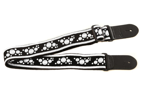Correa para guitarras Ovation Signature de nailon, Multi-Soundhole, White/Black