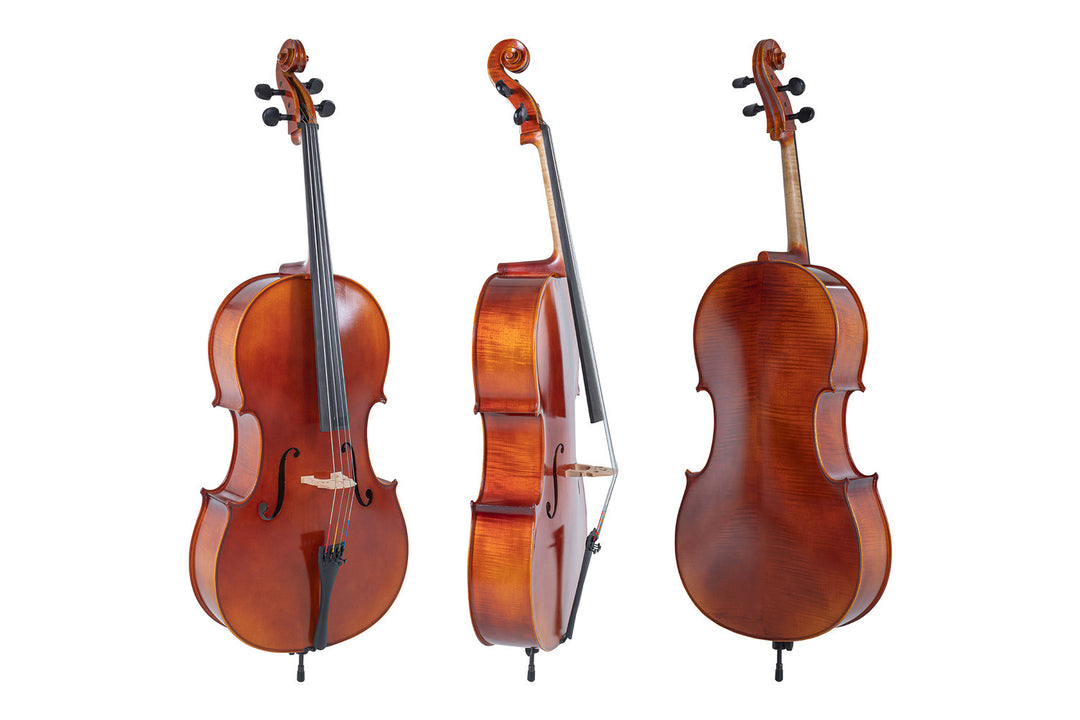 GEWA Violonchelo Ideale - 4/4 (Listo para tocar incl. bag, arco de Massaranduba, cuerdas Larsen Aurora, asegurado para el transporte)
