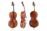 GEWA Cello Maestro 1-VC3 - 4/4 (Set up with Wittner fine tuning tailpiece incl. bag, Massaranduba bow and Larsen Aurora strings)