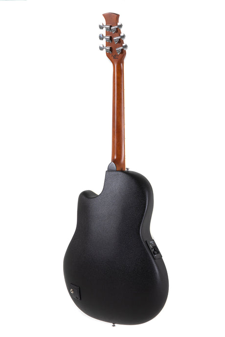Applause E-Acoustic Guitar AB28 Super Shallow Bowl Cutaway - Black Satin (AB28-5S)