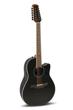 Ovation Guitarras electroacústica Standard Balladeer Deep Contour Cutaway de 12 cuerdas - Black (2751AX-5-G)