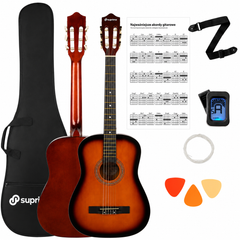 SUPRIMO CGS3 SB paquete de guitarras clásica 4/4, sunburst