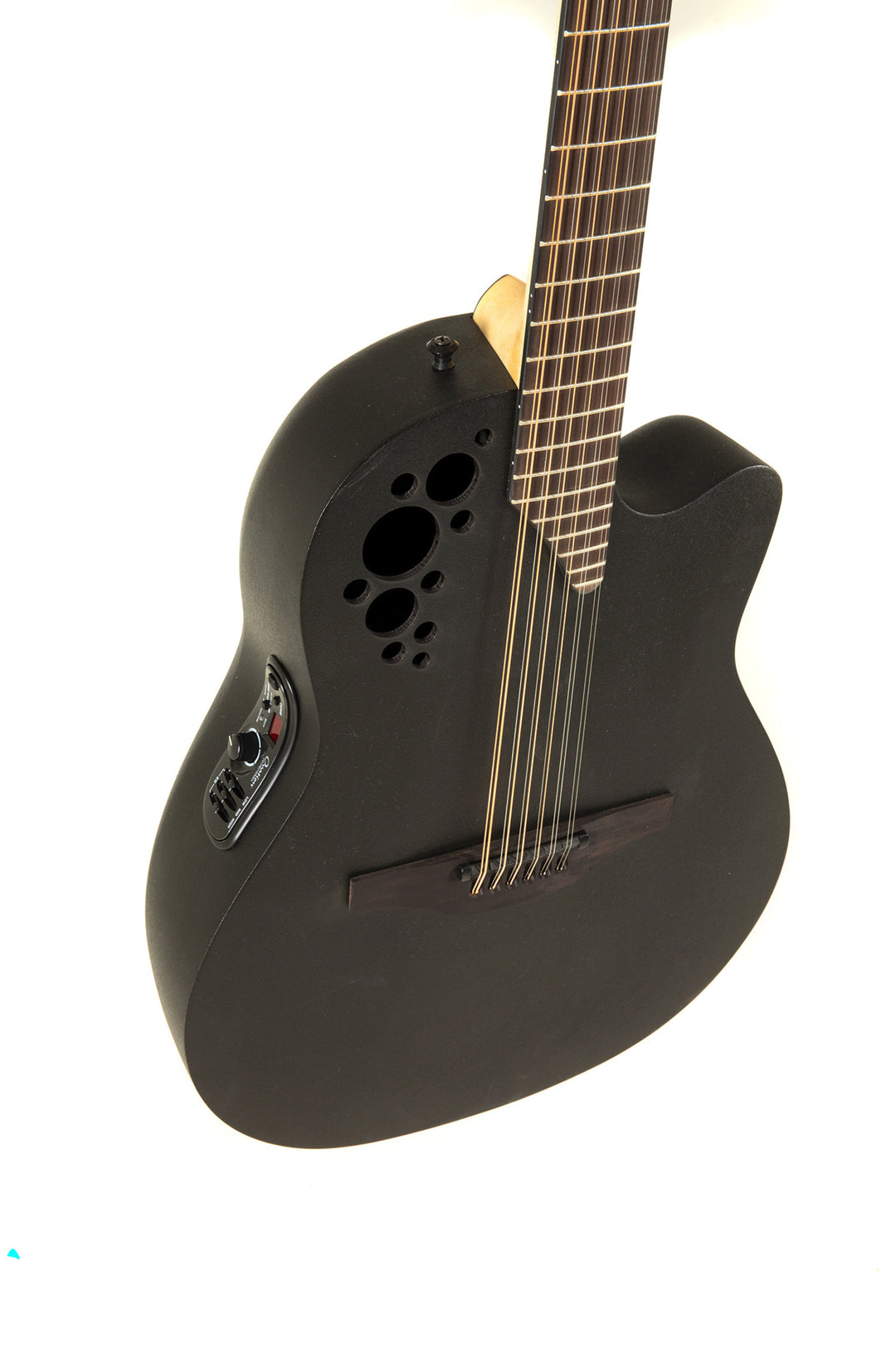 Ovation Guitarras electroacústica Elite TX Deep Contour Cutaway de 12 cuerdas - Black Textured (2058TX-5-G)