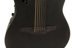 Ovation Guitarras electroacústica Elite TX Deep Contour Cutaway de 12 cuerdas - Black Textured (2058TX-5-G)