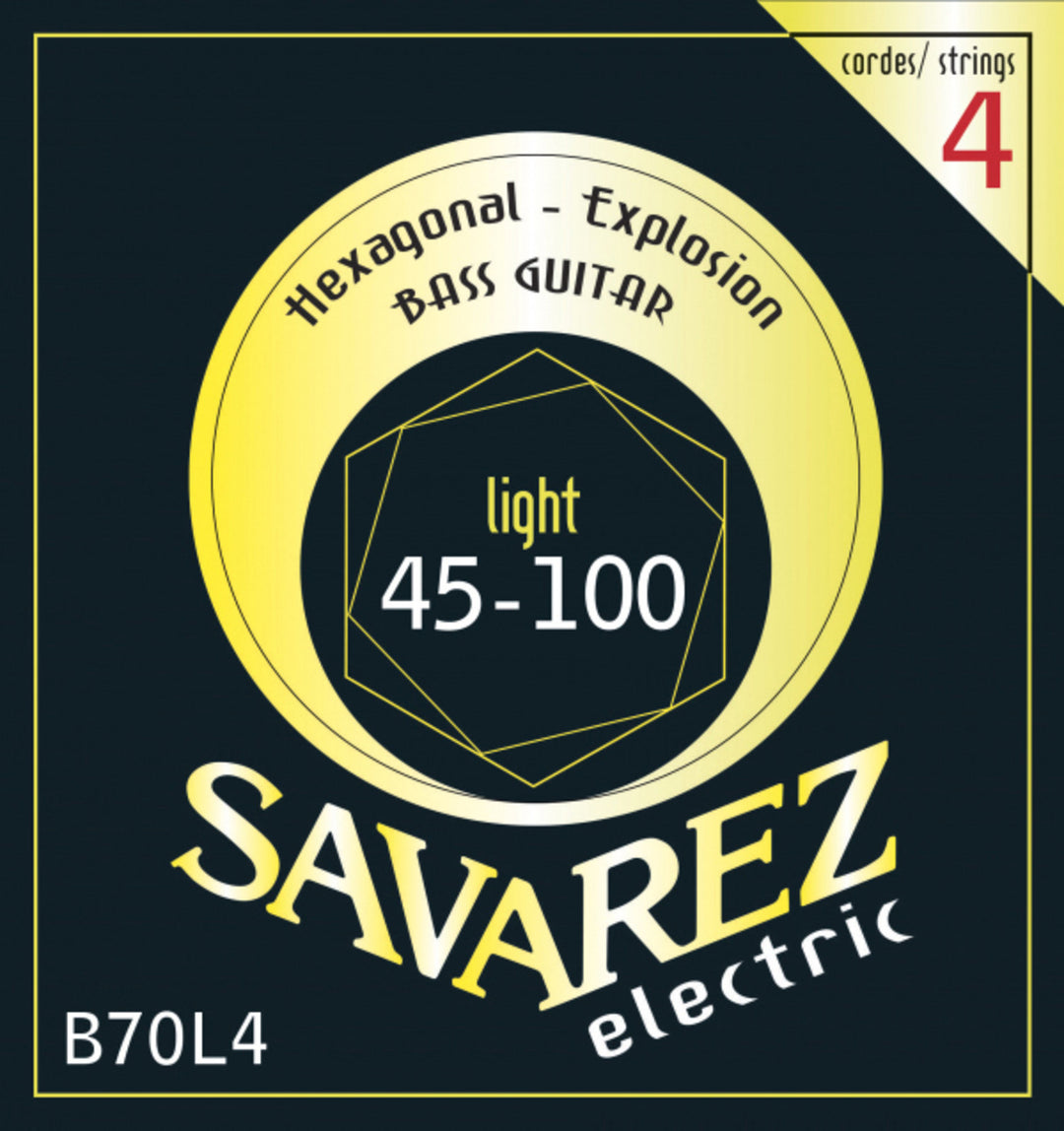 Savarez strings para bajo eléctrico Hexagonal Explosion - 4-str. Medium (B70L4)
