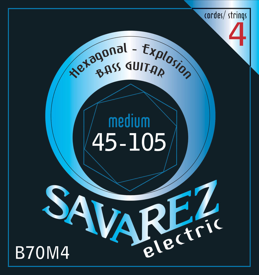 Savarez Cuerdas de E-Bajo Hexagonal Explosion - 4 cuerdas. Medium (B70M4)