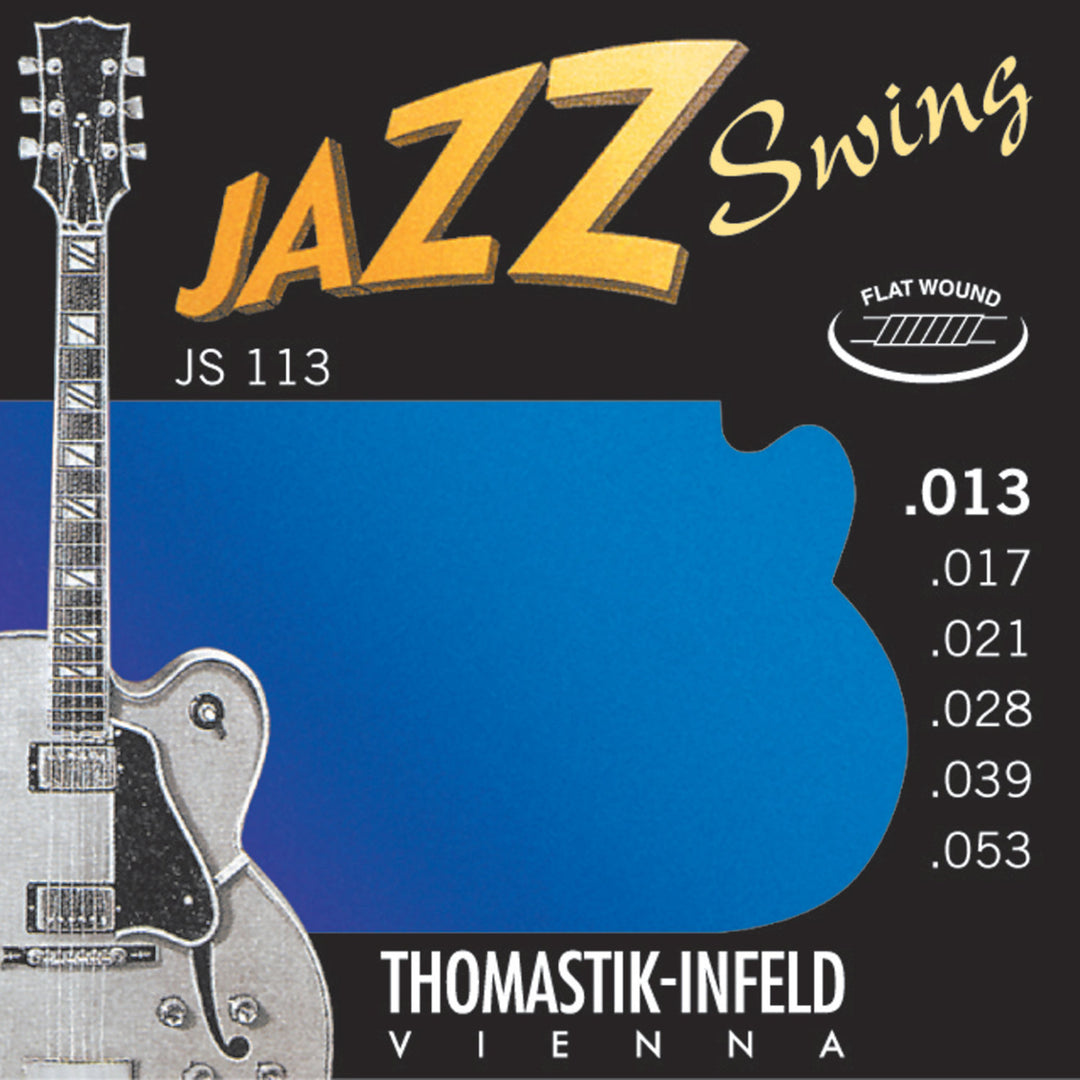 Cuerdas Thomastik-Infeld para guitarra eléctrica Jazz Swing Series Nickel Flat Wound - Set 013 flatwound (JS113)