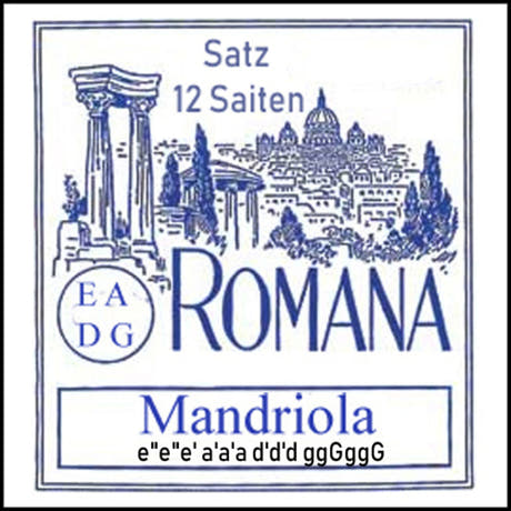 Cuerdas de mandriola Romana - Set de 12 cuerdas