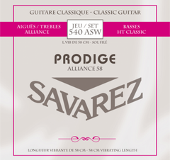Cuerdas Savarez para guitarras clásicas Prodige 38 Children's Guitar - 3/4-7/8 Carbon Gw (540ASW)