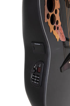 Ovation Guitarras electroacústicas Celebrity Elite de corte medio - Black (CE44-5-G)