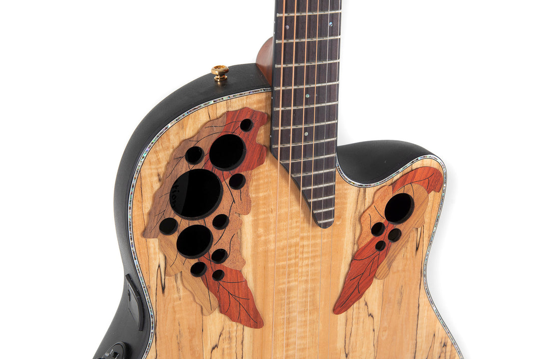 Ovation Guitarras E-Acoustic Celebrity Elite Plus Mid Cutaway - Natural Spalted Maple (CE44P-SM-G)