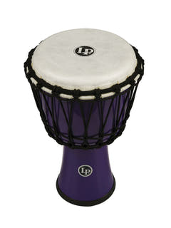 Djembé Latin Percussion World de 7 pulgadas con afinación mediante cuerda Circle - Purple (LP1607PL)