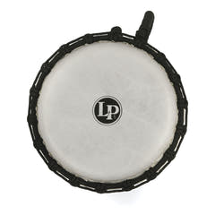 Latin Percussion Djembé World de 7 pulgadas con afinación mediante cuerda Circle - White (LP1607WH)