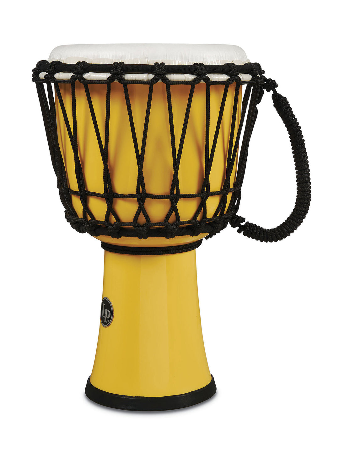 Latin Percussion Djembé World de 7 pulgadas con afinación de cuerda Circle - Yellow (LP1607YL)