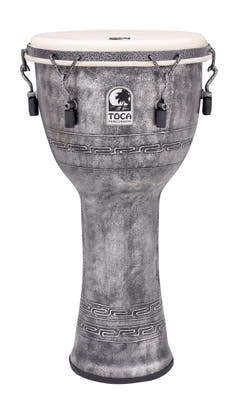Toca Djembé Freestyle de afinación mecánica - Antique Silver (SFDMX-12AS)